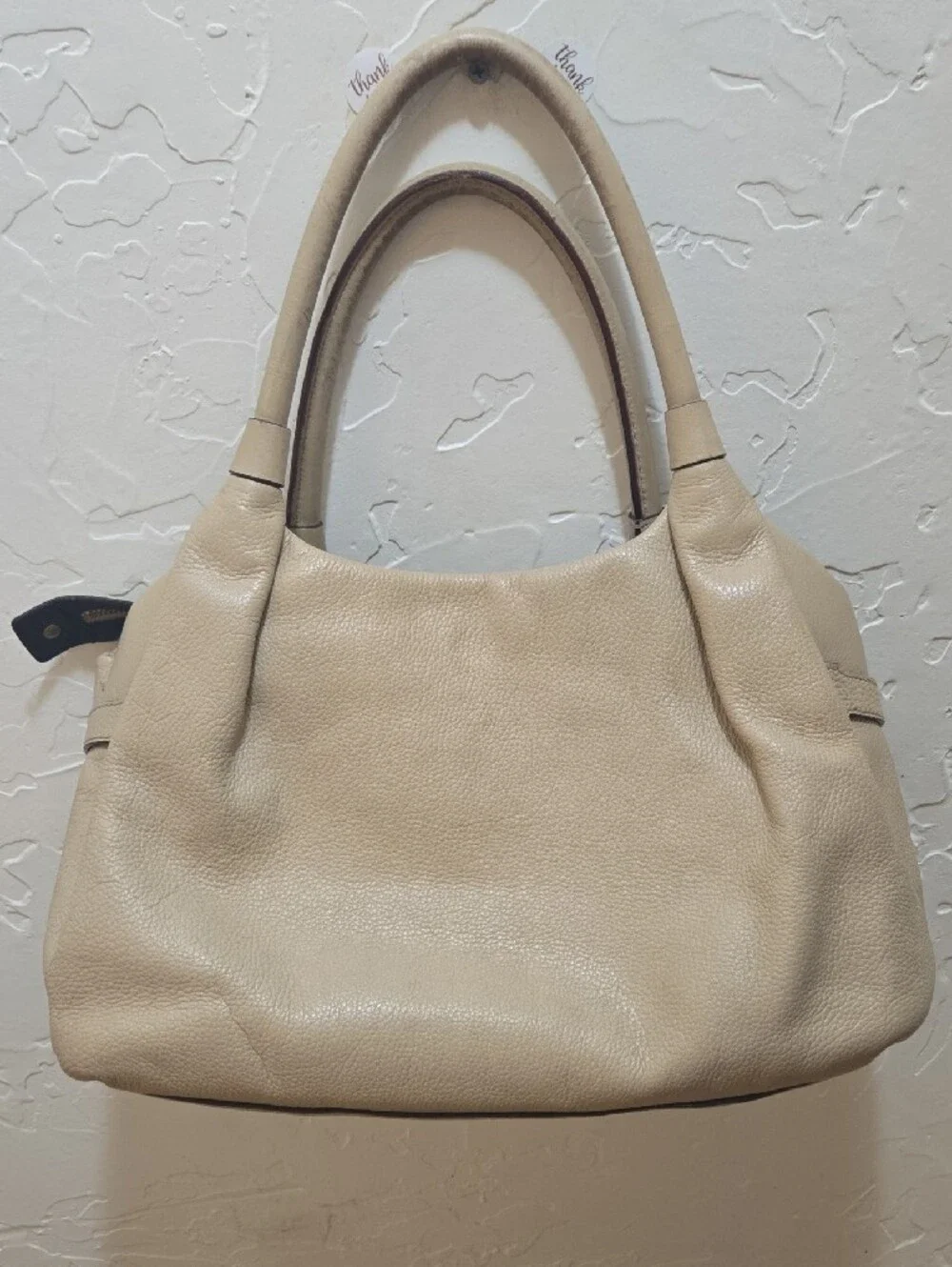 Kate Spade Berkshire Road Stevie Pebbled Leather Satchel – Beige / Taupe